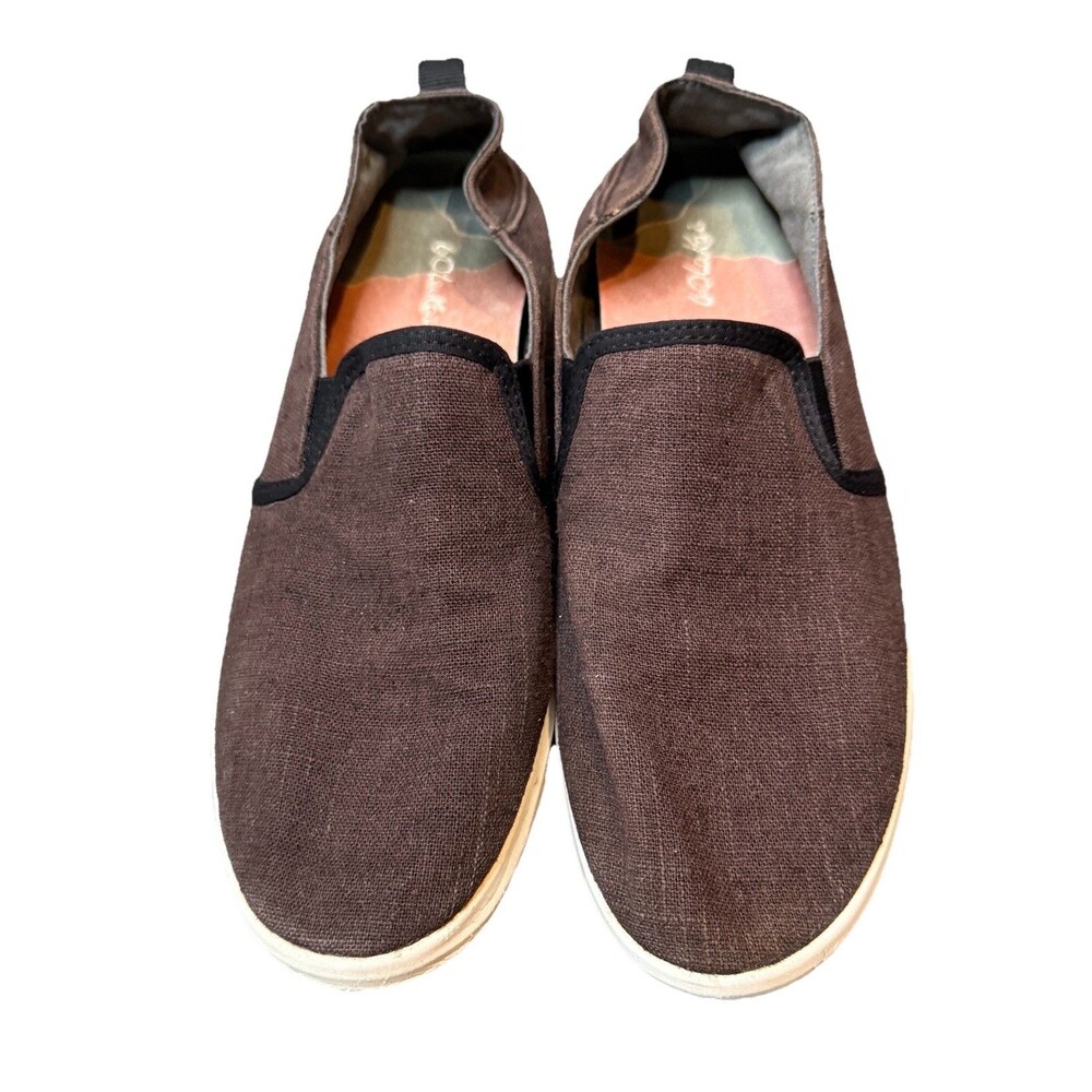 Olukai Hale'iwa Olona Women's Deep Maroon/Brown Slip-On Sneakers Size 10 Shoes